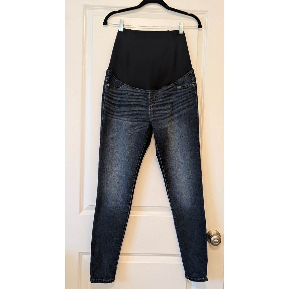 Isabel Maternity Women's Size 4 27R Dark Wash Over The Belly Skinny Jeans